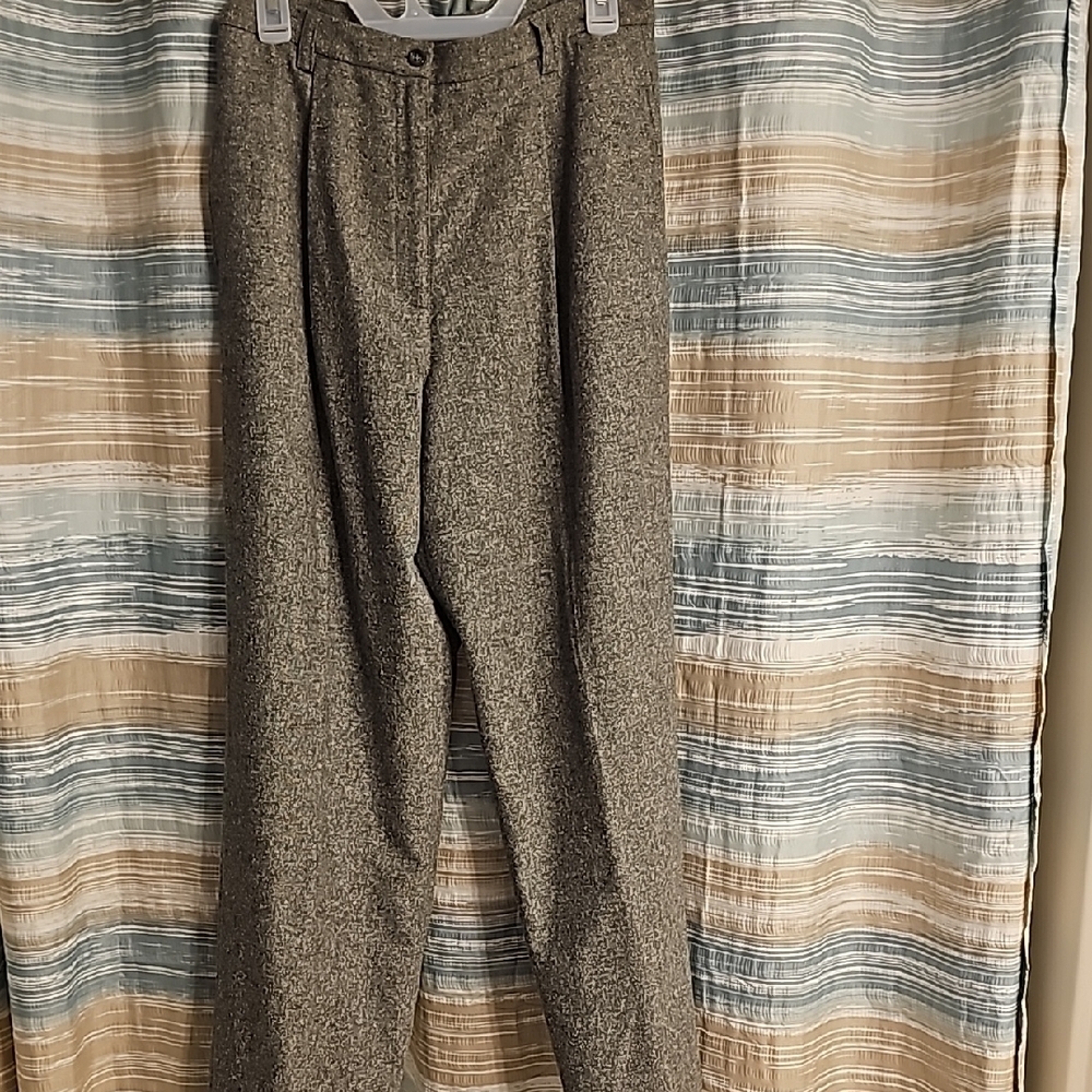 Liz Claiborne/Lizsport Gray Wool Blend Lined Pants
